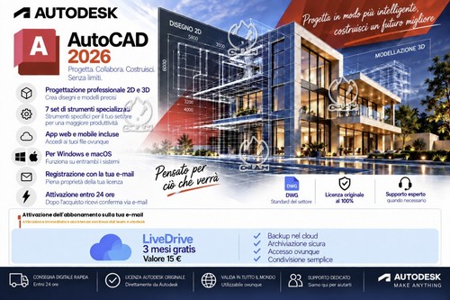 Autocad 2026 licenza - autocad,