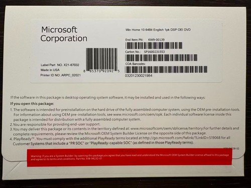 Microsoft windows home - windows, 64