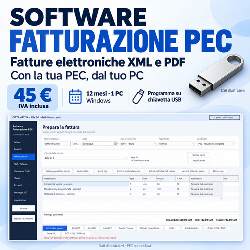 Software fatturazione pec - software,